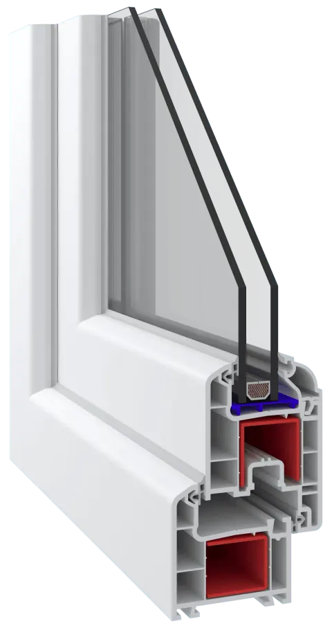 Adopen Marmara 632 PVC pencere profil kesiti